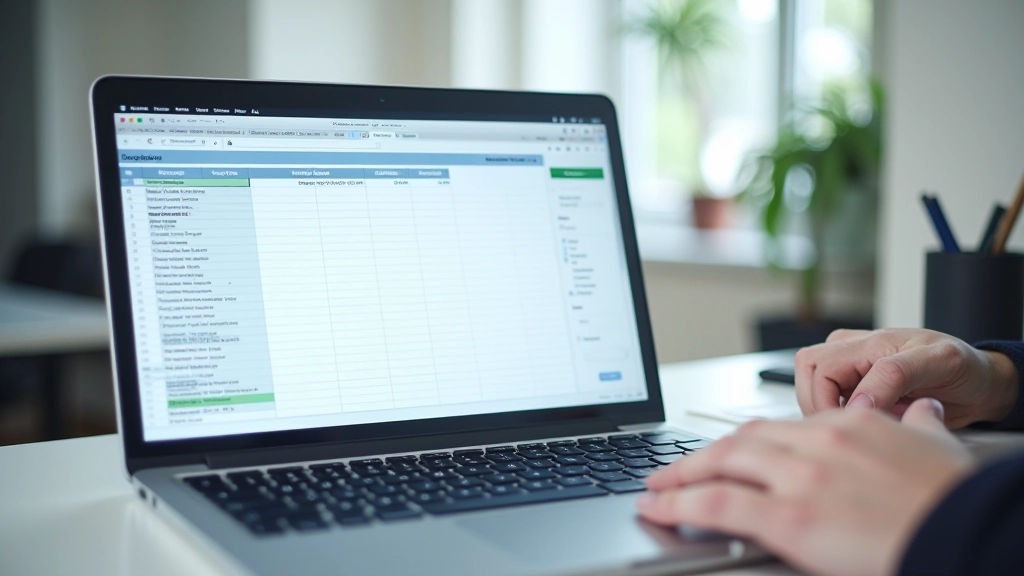 Excel darbaknygė su nustatytais antraščiais ir kategorijomis