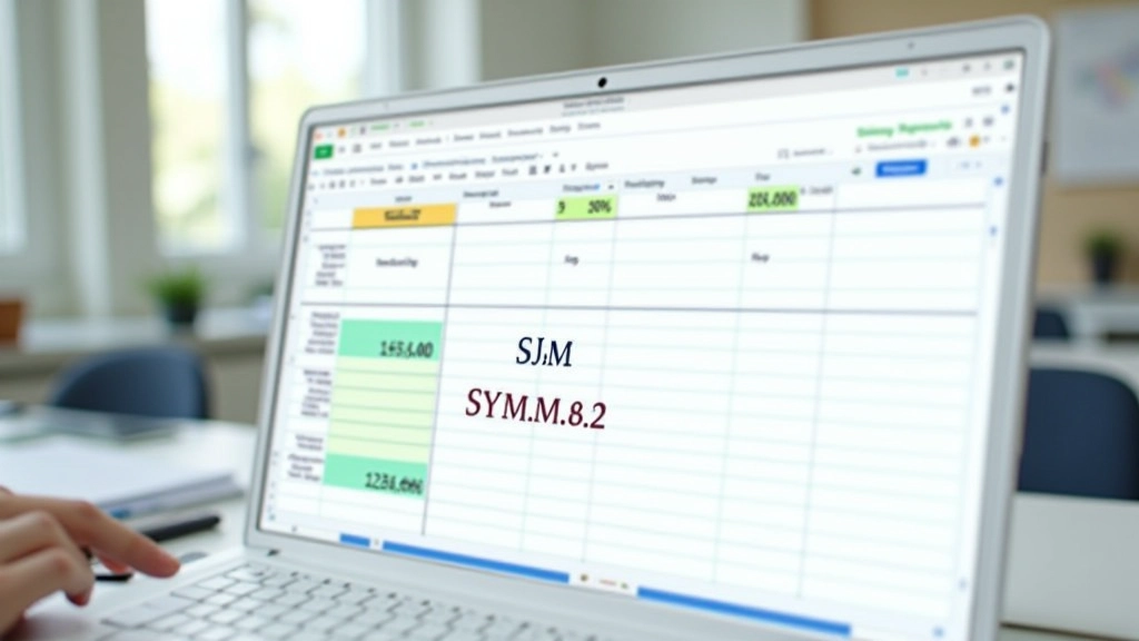 Spalvota Excel skaičiuokle su sumų eilute, paryškintos ląstelės ir rodyklės, kurios rodo formulės logiką